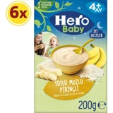 Hero Baby Gece Tahıllı Glutensiz Meyveli Pirinçli Kaşık Maması 6x200 gr