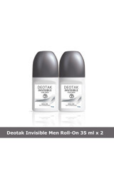 Deotak Invisible Pudrasız Ter Önleyici Organik Roll-On Erkek Deodorant 2x35 ml