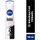 Nivea Black&White Invisible Clear Pudrasız Ter Önleyici Antiperspirant Sprey Kadın Deodorant 150 ml