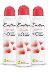 Emotion Romance Pudrasız Sprey Kadın Deodorant 3x150 ml