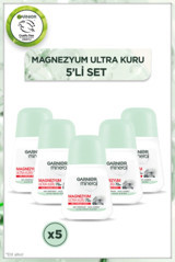 Garnier Mineral Magnezyum Ultra Kuru Pudrasız Ter Önleyici Antiperspirant Roll-On Kadın Deodorant 5x50 ml