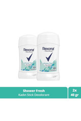 Rexona Shower Fresh Pudrasız Ter Önleyici Antiperspirant Stick Kadın Deodorant 2x40 ml