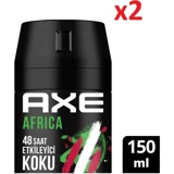 Axe Africa Pudrasız Ter Önleyici Sprey Erkek Deodorant 2x150 ml