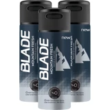 Blade Mountain Fresh Pudrasız Ter Önleyici Sprey Erkek Deodorant 3x150 ml