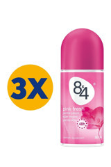 8X4 Pink Fresh Pudrasız Roll-On Kadın Deodorant 3x50 ml
