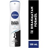 Nivea Black&White Invisible Pure Pudrasız Ter Önleyici Antiperspirant Sprey Kadın Deodorant 150 ml