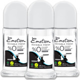 Emotion Invısıble Fresh Pudrasız Ter Önleyici Roll-On Kadın Deodorant 3x50 ml