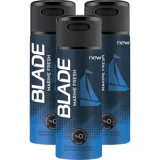 Blade Marine Fresh Pudrasız Ter Önleyici Sprey Erkek Deodorant 3x150 ml