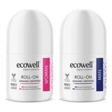 Ecowell Organic Pudrasız Ter Önleyici Organik Roll-On Unisex Deodorant 2x75 ml