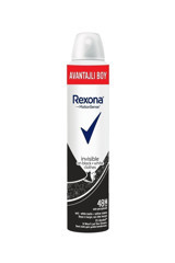 Rexona Invisible On Black+White Clothes Pudrasız Ter Önleyici Antiperspirant Sprey Kadın Deodorant 200 ml