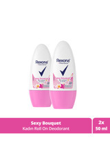 Rexona Sexy Bouquet Pudrasız Ter Önleyici Antiperspirant Roll-On Kadın Deodorant 2x50 ml