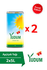 Yudum Teneke Ayçiçek Yağı 2x5 lt