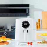 Uniwho Oa6 Airfryer Tek Hazneli Led Ekranlı Yağsız Sıcak Hava Fritözü Siyah