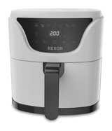 Rexon Hot Airfryer 5 lt Tek Hazneli Led Ekranlı Yağsız Sıcak Hava Fritözü Beyaz