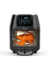 Yasomi Y88 Airfryer 8 lt Tek Hazneli Izgara Yapan Led Ekranlı Yağsız Sıcak Hava Fritözü Siyah