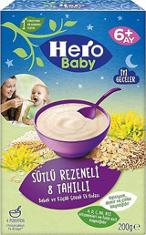 Hero Baby Gece Tahıllı Rezeneli Kaşık Maması 2x200 gr