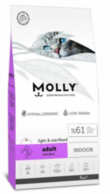 Molly Tavuklu Kısırlaştırılmış Tahıllı Yetişkin Kuru Kedi Maması 2 kg