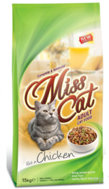 Miss Cat Tavuklu Tahıllı Yetişkin Kuru Kedi Maması 15 kg