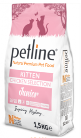 Petline Natural Premium Tavuklu Tahılsız Yavru Kuru Kedi Maması 1.5 kg