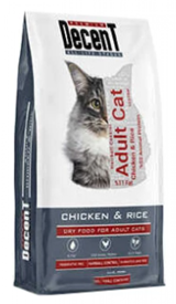 Decent Pirinçli Tavuklu Tahıllı Yetişkin Kuru Kedi Maması 15 kg