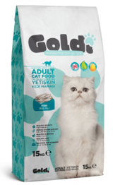 Goldi Balıklı Tahıllı Yetişkin Kuru Kedi Maması 15 kg