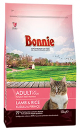 Bonnie Kuzu Etli Pirinçli Tahıllı Yetişkin Kuru Kedi Maması 1.5 kg