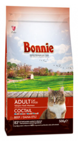 Bonnie Dana Etli Tahıllı Yetişkin Kuru Kedi Maması 500 gr