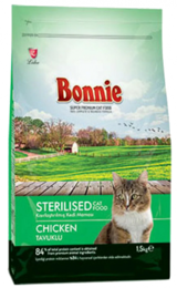 Bonnie Tavuklu Kısırlaştırılmış Tahıllı Yetişkin Kuru Kedi Maması 1.5 kg