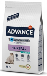 Advance Hairball Hindili Pirinçli Kısırlaştırılmış Tahıllı Yetişkin Kuru Kedi Maması 3 kg