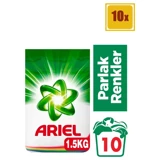 Ariel Renkliler İçin 20 Yıkama Toz Deterjan 10x1.5 kg
