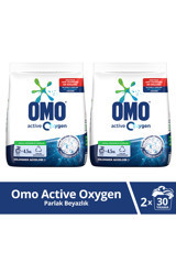 Omo Active Oksijen Beyazlar İçin 60 Yıkama Toz Deterjan 2x4.5 kg