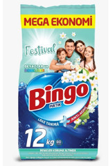 Bingo Matik Konsantre Renkliler ve Beyazlar İçin 80 Yıkama Toz Deterjan 12 kg