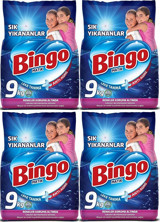 Bingo Matik Renkliler ve Beyazlar İçin 240 Yıkama Toz Deterjan 4x9 kg