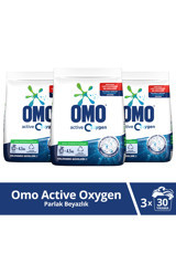 Omo Active Oksijen Beyazlar İçin 90 Yıkama Toz Deterjan 3x4.5 kg