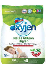 Bingo Oksijen Doğal İçerikli Renkliler ve Beyazlar İçin 52 Yıkama Toz Deterjan 2x4 kg