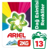 Ariel Dağ Esintisi Renkliler İçin 13 Yıkama Toz Deterjan 2 kg