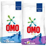 Omo Active Renkliler ve Beyazlar İçin 106 Yıkama Toz Deterjan 2x8 kg