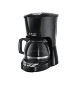 Russell Hobbs Zaman Ayarlı Paslanmaz Çelik Filtreli Karaf 1.2 L Hazne Kapasiteli 10 Fincan 1000 W Siyah Filtre Kahve Makinesi