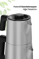 Karaca Çaysever Robotea Connect 3 In 1 Konuşan Otomatik Cam Demlikli 1700 W Işıklı Plastik Gövdeli Şeffaf Çay Makinesi