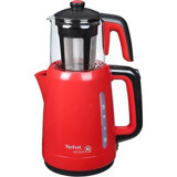 Tefal BJ201541 My Tea Otomatik Cam Demlikli 1500 W Işıklı Plastik Gövdeli Kırmızı Retro Çay Makinesi