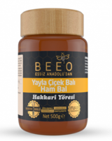 BEE'O Hakkari Organik Süzme Çiçek Balı 500 gr