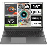 Lenovo ThinkBook 16P G3 21EK0029TX BT1 Harici GeForce RTX 3060 AMD Ryzen 7 16 GB Ram DDR5 512 GB SSD 16 inç QHD+ FreeDos Notebook Laptop