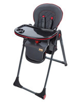 Baby Care BC-515 Multiflex Plastik Emniyet Kemeri 15 kg Kapasiteli Tekerlekli Tepsili Katlanır Portatif Mama Sandalyesi Siyah