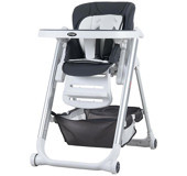 Prego 4027 Plastik Emniyet Kemeri 15 kg Kapasiteli Tekerlekli Tepsili Katlanır Portatif Mama Sandalyesi Siyah