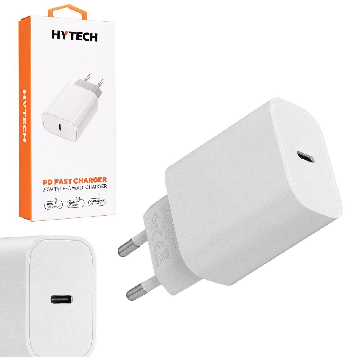 Hytech HY-XE40 Universal Type-C Kablolu 20 W Hızlı Şarj Aleti Beyaz