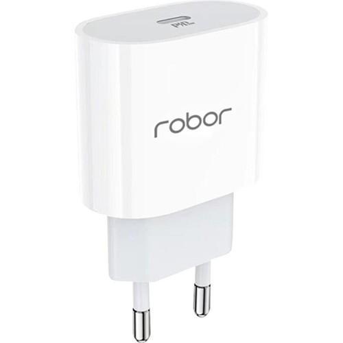 Robor R620 Universal Type-C Kablolu Hızlı Şarj Aleti Beyaz