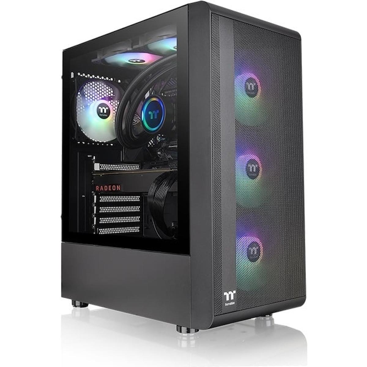 Thermaltake CA-3X2-55M1WE RGB 6 Fanlı Siyah Dikey Kullanım ATX Bilgisayar Kasası