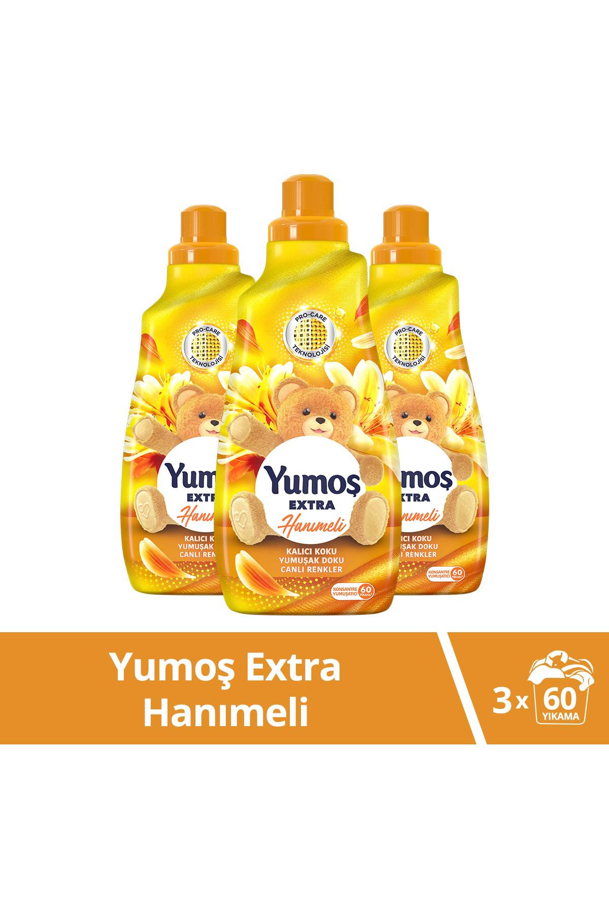 Yumoş Extra Konsantre Hanımeli 60 Yıkama Yumuşatıcı 3 x 1.44 lt