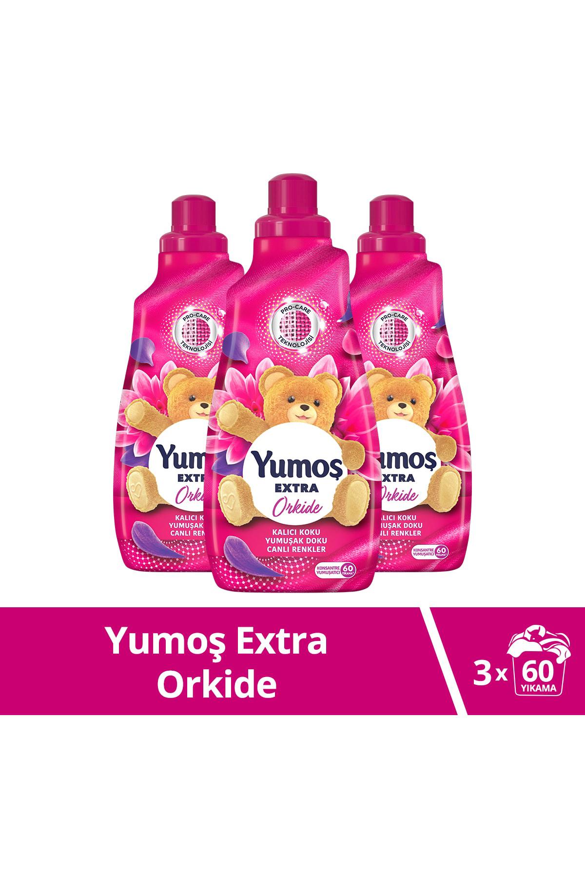 Yumoş Extra Konsantre Orkide 60 Yıkama Yumuşatıcı 3 x 1.44 lt