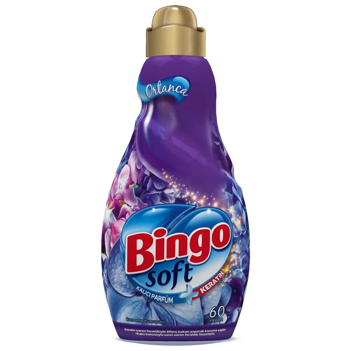 Bingo Soft Konsantre Ortanca 60 Yıkama Yumuşatıcı 9 x 1.44 lt